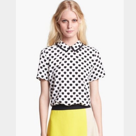 kate spade Tops - Kate Spade Sierra Apple Print Top blouse 2 nwot
